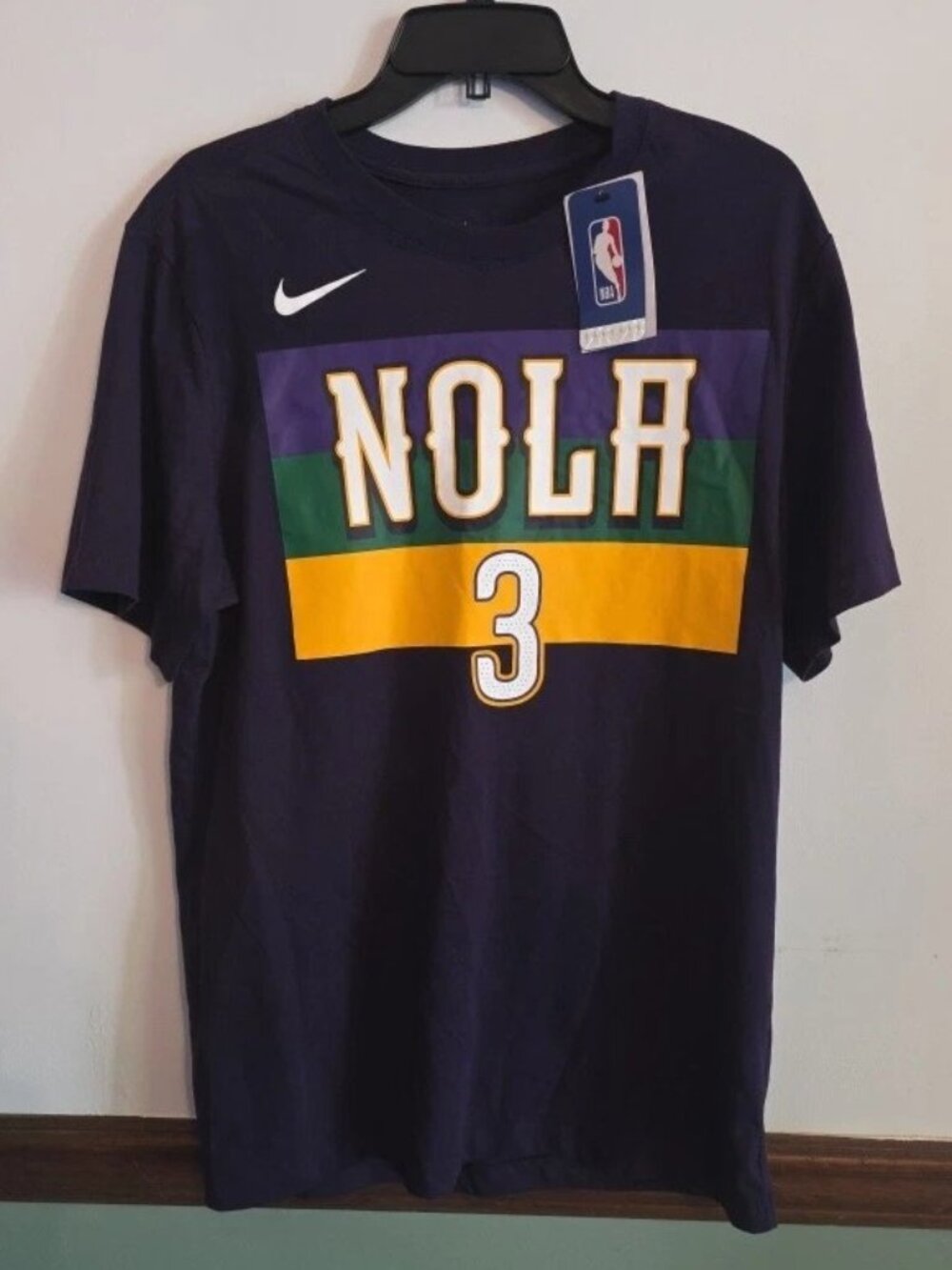 CJ McCollum #3 New Orleans Pelicans The Nike Tee T-Shirt Purple New